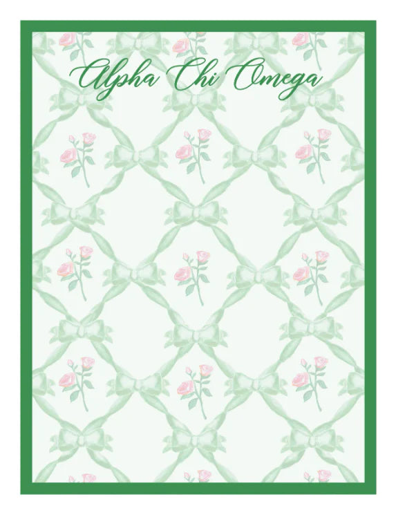 Sorority Romantic Floral Notepad