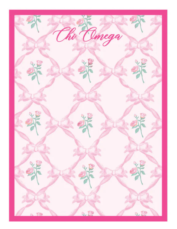 Sorority Romantic Floral Notepad