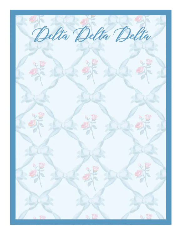 Sorority Romantic Floral Notepad