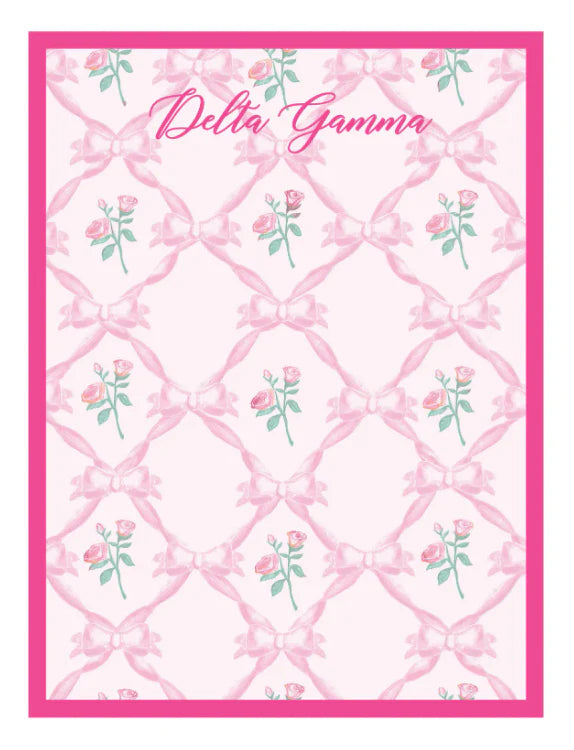 Sorority Romantic Floral Notepad