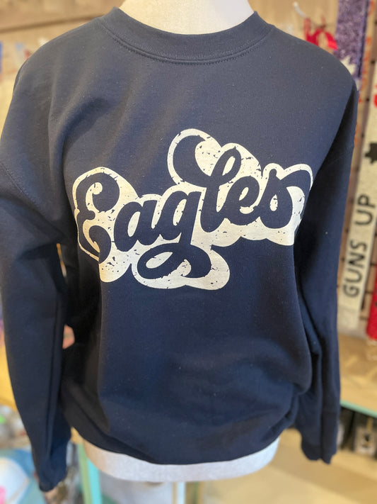 Custom Groovy Mascot Sweatshirt - Eagles