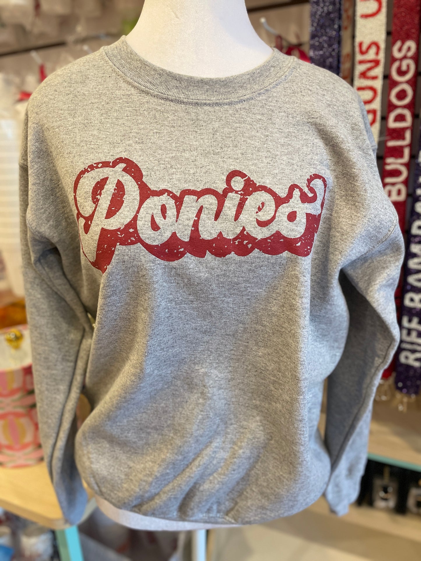 Custom Groovy Mascot Sweatshirt - Ponies