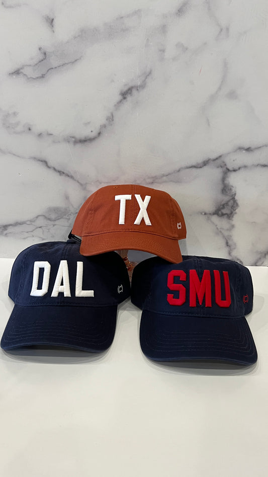 DAL, TX, SMU Hats