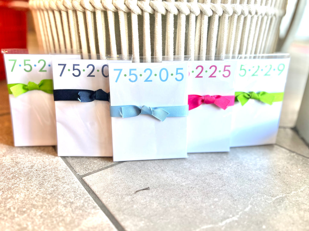 Dallas Zip Code Notepads – Navy Blooms