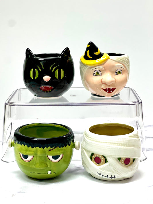 Mini Ceramic Halloween Containers