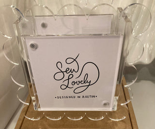 Acrylic Scalloped Pen Holder / Frame