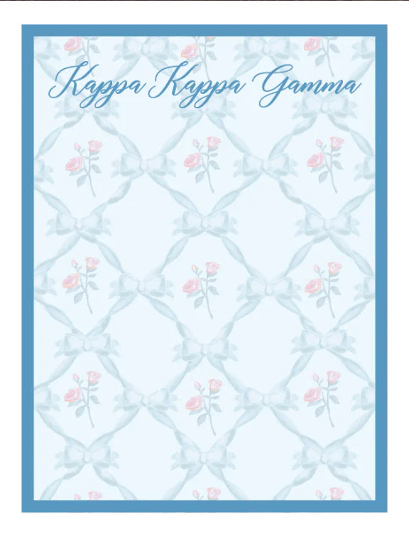 Sorority Romantic Floral Notepad