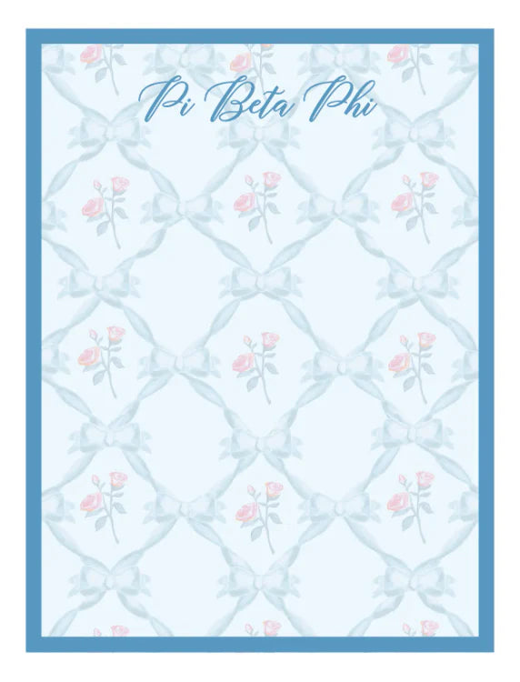 Sorority Romantic Floral Notepad