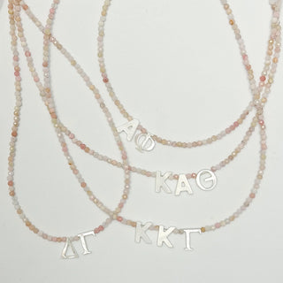 Pink Opal Greek Sorority Necklace