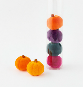 Flocked Pumpkin Set- Large