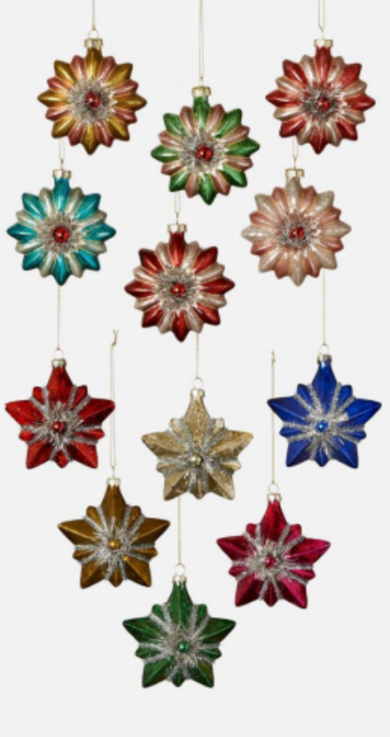 Tinsel Starburst Ornament- Small