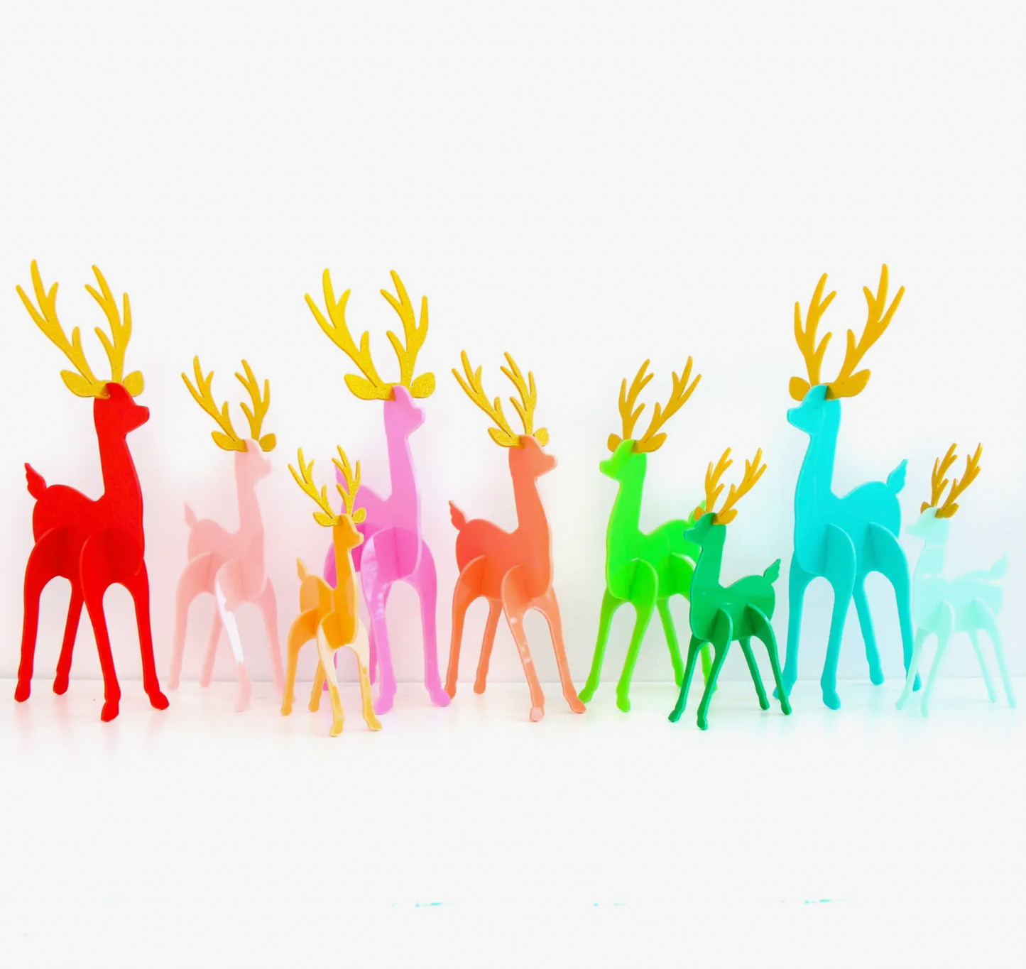 Acrylic Deer- Red Set