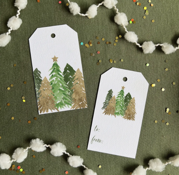 Forest Trees Gift Tags