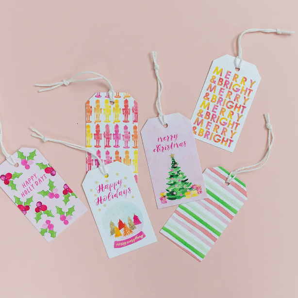 Holiday Stripes Gift Tags