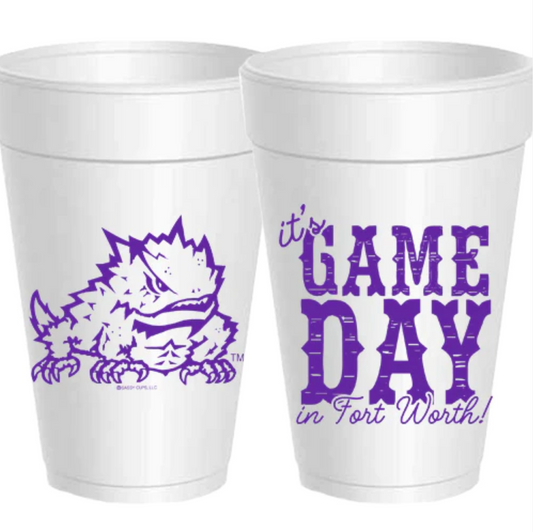 TCU- Gameday in Ft. Worth Styrofoam Cups