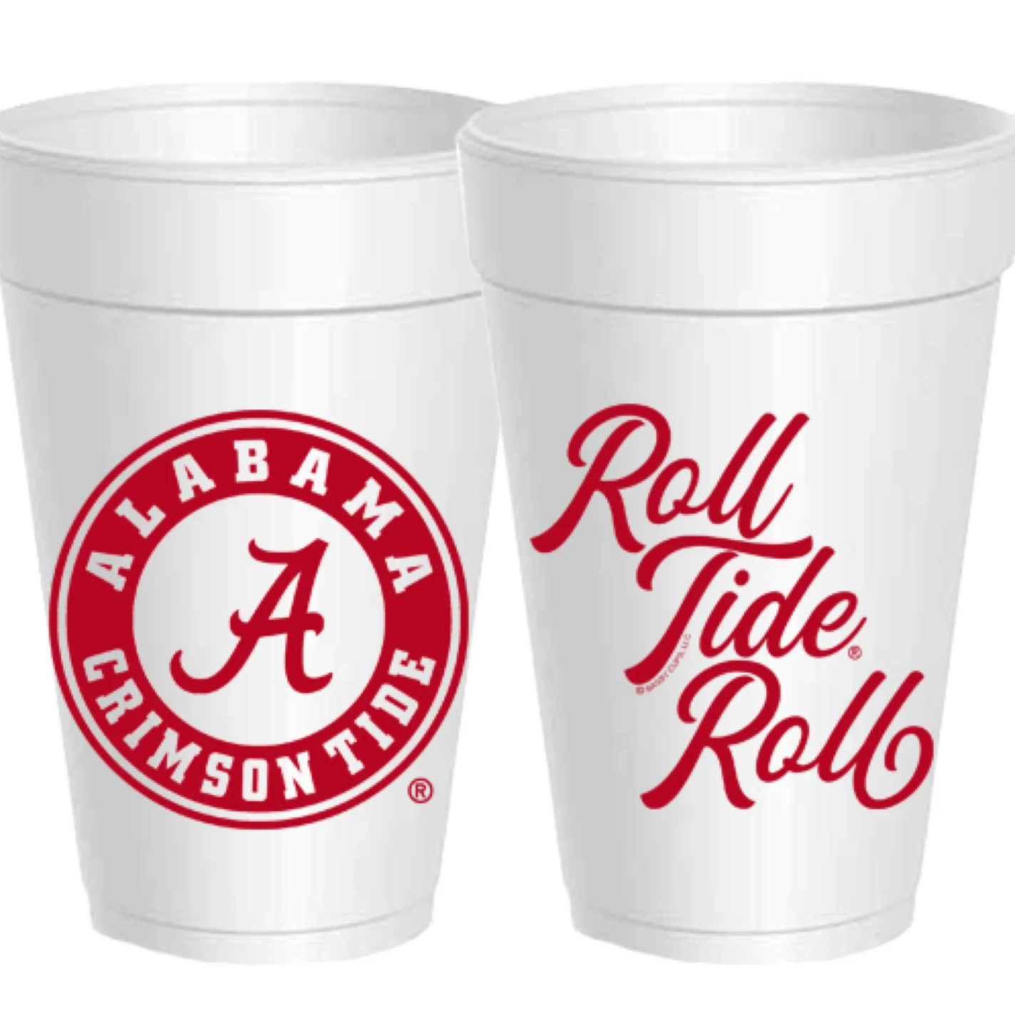 Alabama- Logo Roll Tide Roll Styrofoam Cups