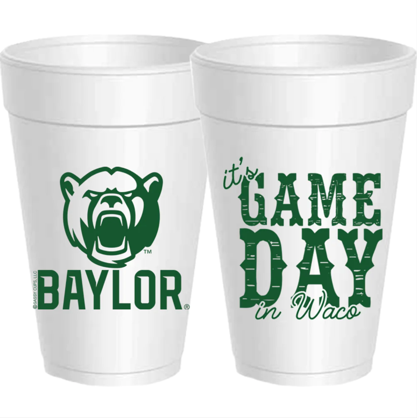 Baylor- Game Day in Waco Styrofoam Cups