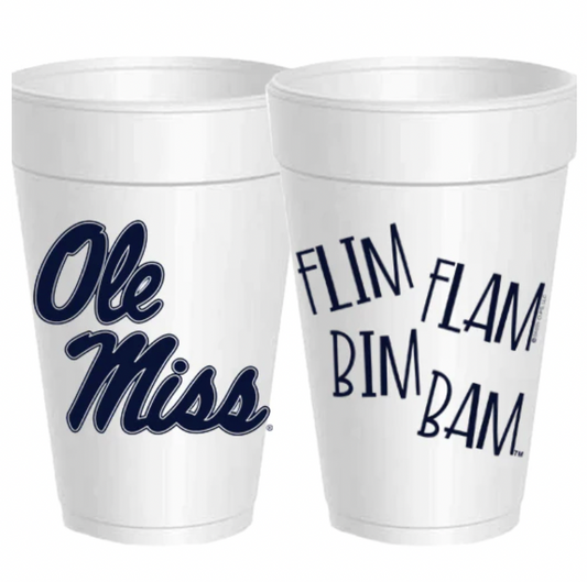 Ole Miss- Flim Flam Styrofoam Cups