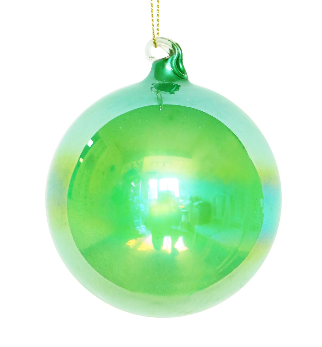 Jim Marvin Bottle Glass Ornament- Green- 120mm (4.75")