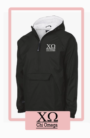 Chi Omega Sorority Rain Jacket