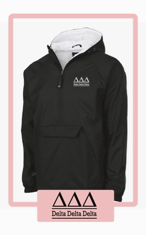 Delta Delta Delta Sorority Rain Jacket