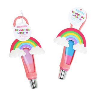 Shimmering Rainbow Lip Gloss with Holder