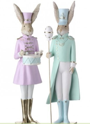 RESIN BUNNY TOY SOLDIER 17"