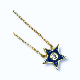 Super Star Necklace in Navy