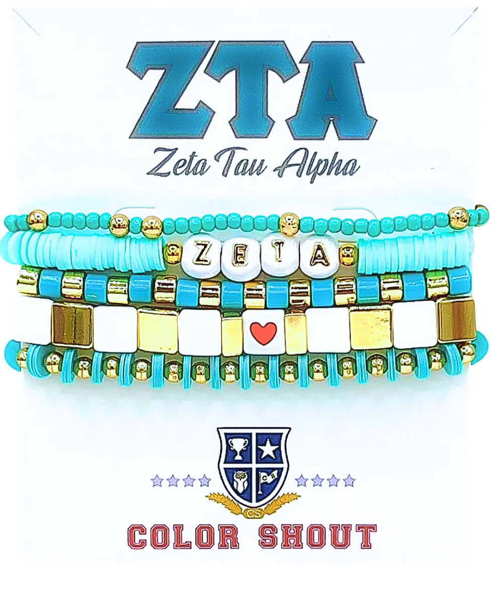 Sorority Mega Stack Bracelets – Navy Blooms