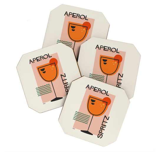 Mod Aperol Spritz Coasters