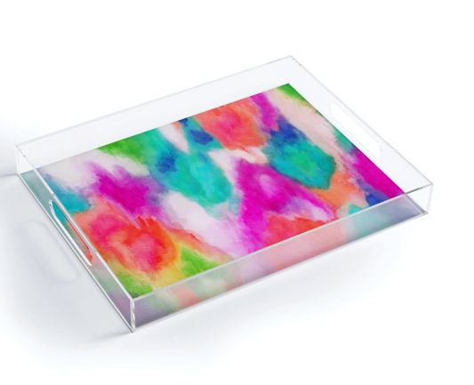 Epiphany Abstract Small Lucite Tray