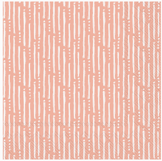 Orange Lines Cocktail Napkins