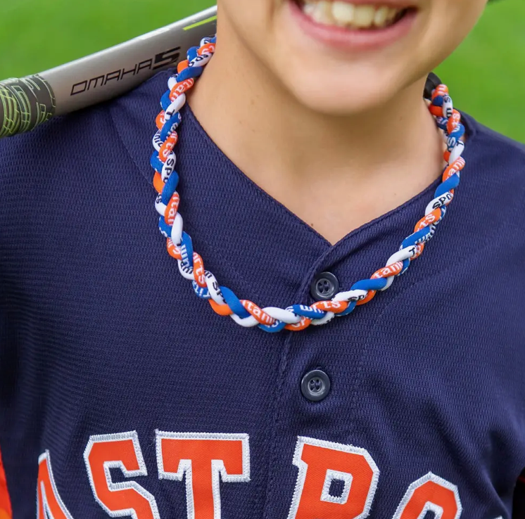 Longhorn Blue and Orange Sports Necklace