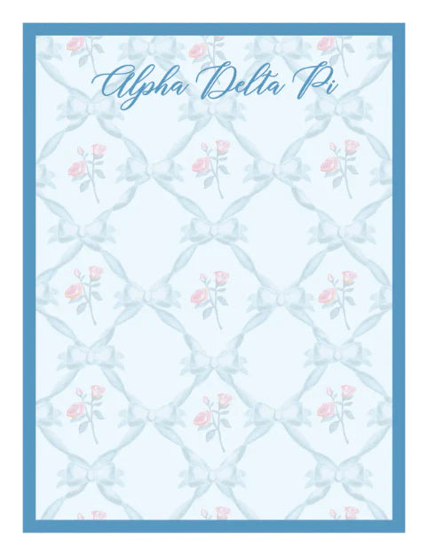 Sorority Romantic Floral Notepad