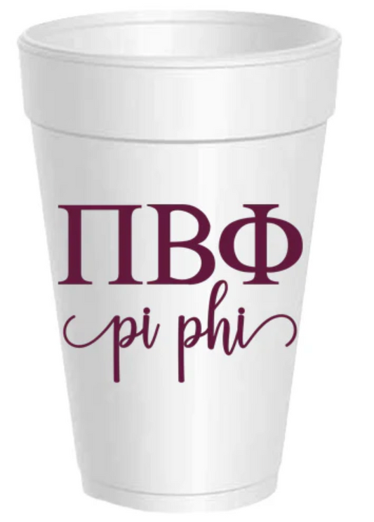 Pi Beta Phi Styrofoam Cups