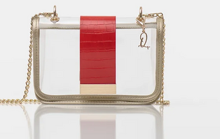 Clear Bag with Red Interchangeable Strap