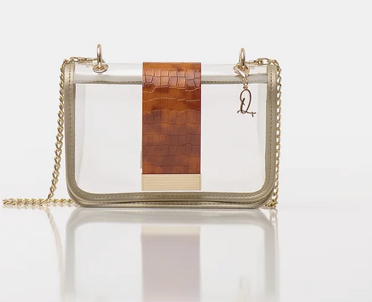 Clear Bag with Burnt & Light Orange Bag