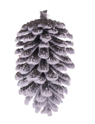 Vickerman 5" Snowy Glitter Pinecone Ornament