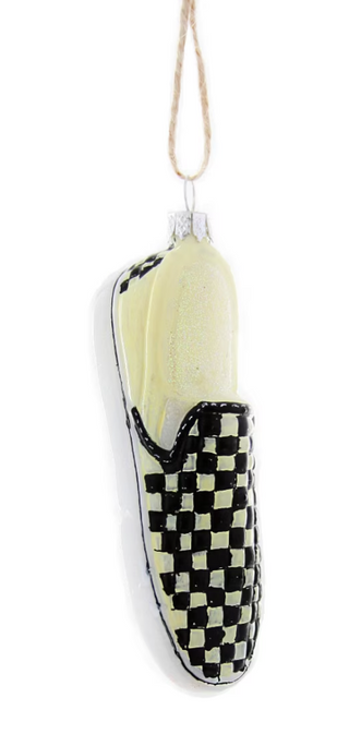 Checkered Shoe Ornament
