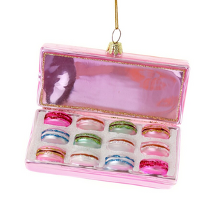 Box Of Macarons Ornament - Pink