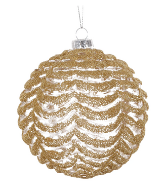 Jim Marvin Gold Clear Iridescent Ball