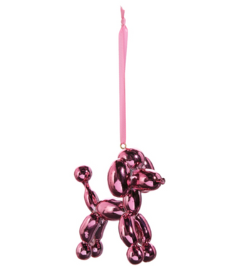 Metallic Pink Dog Ornament