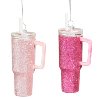 PINK DISCO TUMBLER ORNAMENT