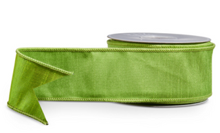 GREEN WIRED RIBBON - 2.5 x 10Y