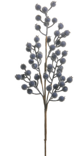MEDIUM ICED BLUE BERRY SPRAY - 26"