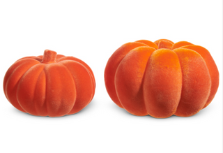 FLOCKED PUMPKINS