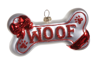 Woof Dog Bone Ornament