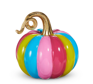 6" Multicolor Stripe Pumpkin
