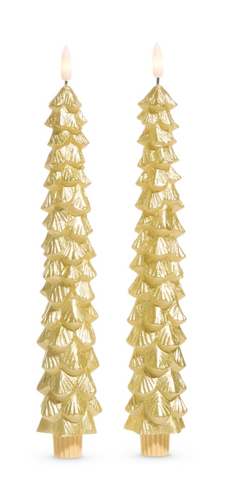 Gold Tree Taper Candles