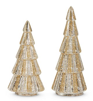 Silver and Gold Glitter Trees